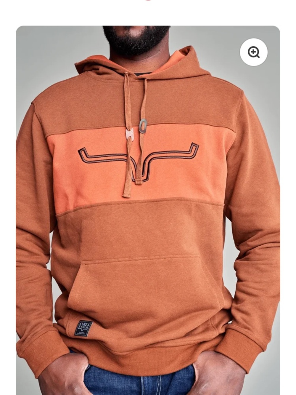 Kimes Ranch Two-Tone Rust Pullover Hoodie Medium